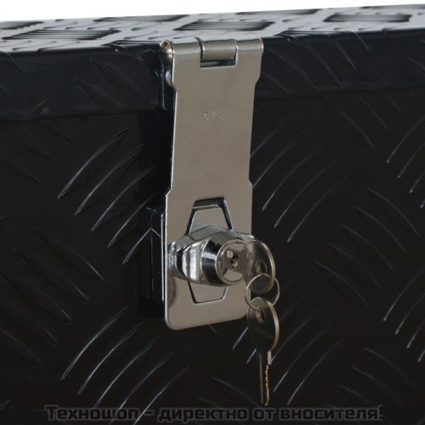 Алуминиева кутия, 485x140x200 мм, черна