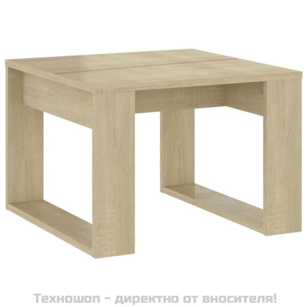 Странична маса, дъб сонома, 50x50x35 см, инженерно дърво