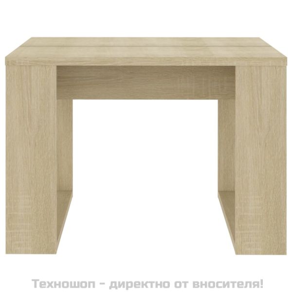 Странична маса, дъб сонома, 50x50x35 см, инженерно дърво