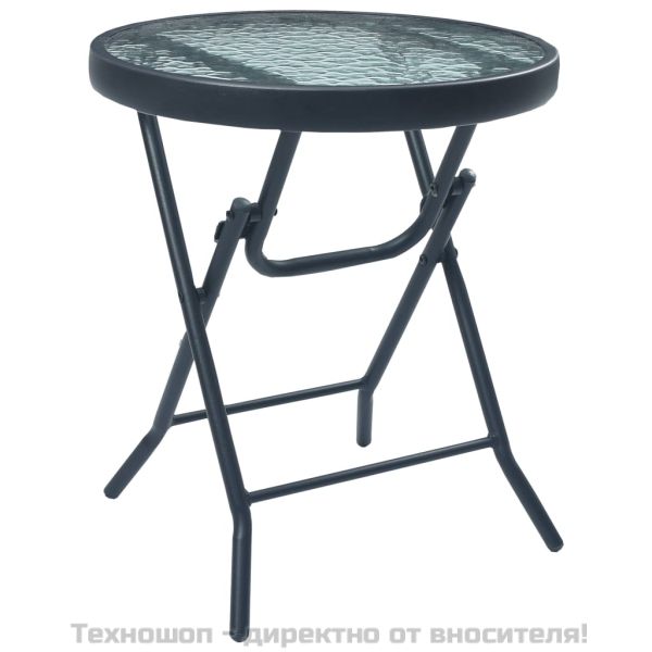 Бистро комплект, 3 части, таупе, стомана