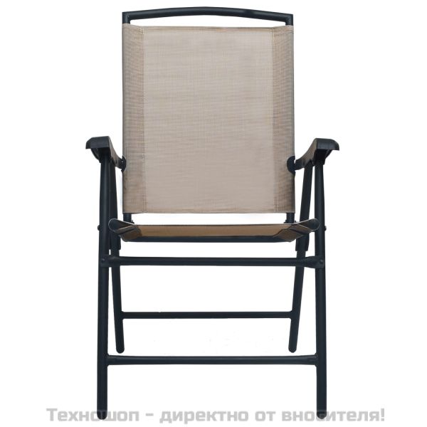 Бистро комплект, 3 части, таупе, стомана