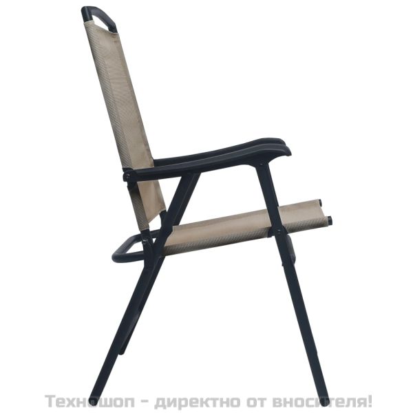 Бистро комплект, 3 части, таупе, стомана