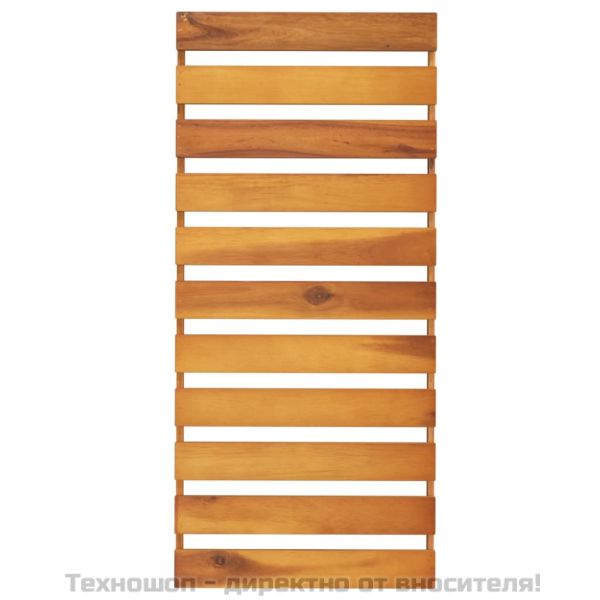 3-етажна сгъваема етажерка кафява 70x31x63 см масивна акация