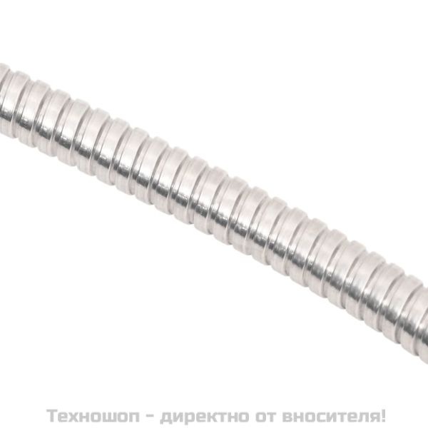 Градински маркуч с дюза сребрист 0,6" 15 м неръждаема стомана