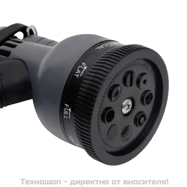 Градински маркуч с дюза сребрист 0,6" 15 м неръждаема стомана