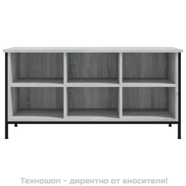 Шкаф за обувки, сив сонома, 100x35x50 см, инженерно дърво