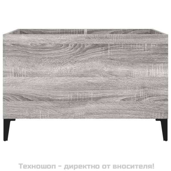Шкаф за винилови плочи сив сонома 74,5x38x48 см инженерно дърво