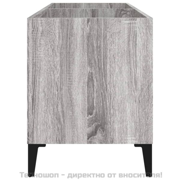 Шкаф за винилови плочи сив сонома 74,5x38x48 см инженерно дърво