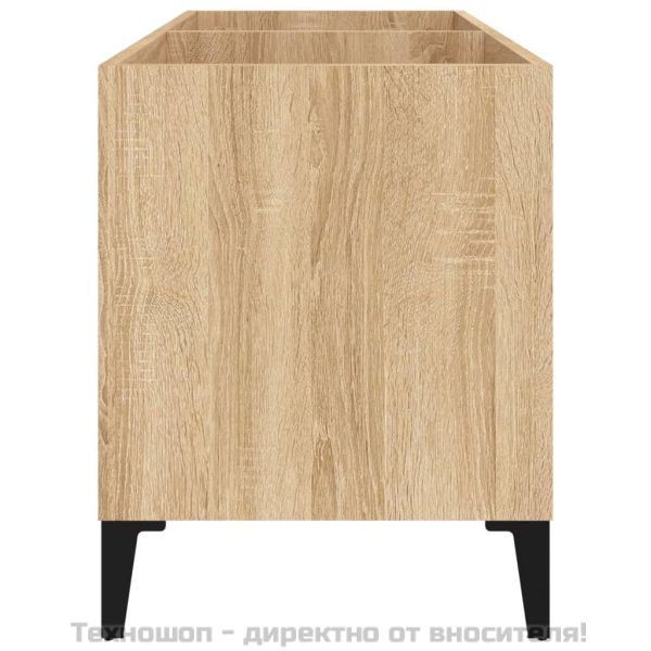 Шкаф за винилови плочи сонома дъб 74,5x38x48 см инженерно дърво