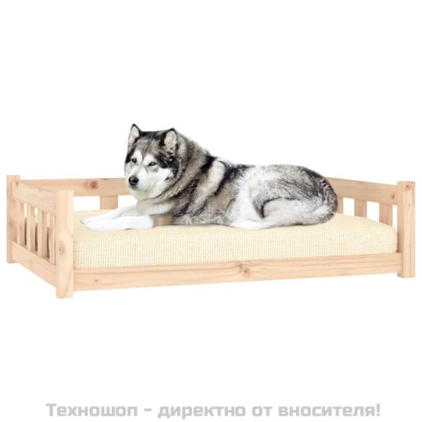 Кучешко легло 105,5x75,5x28 см, масивна дървесина, бор