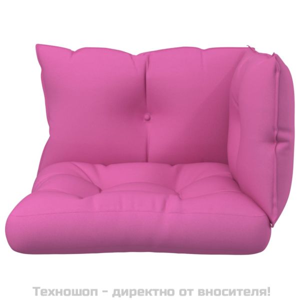 Палетни възглавници, 3 бр, розови, плат Оксфорд