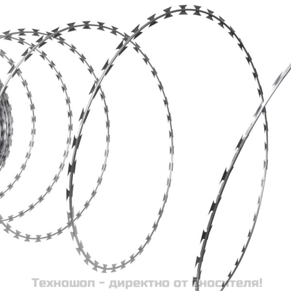 Тел тип бръснач на ролки, 2 бр, поцинкована стомана, 100 м