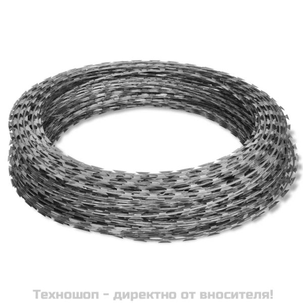 Тел тип бръснач на ролки, 2 бр, поцинкована стомана, 60 м