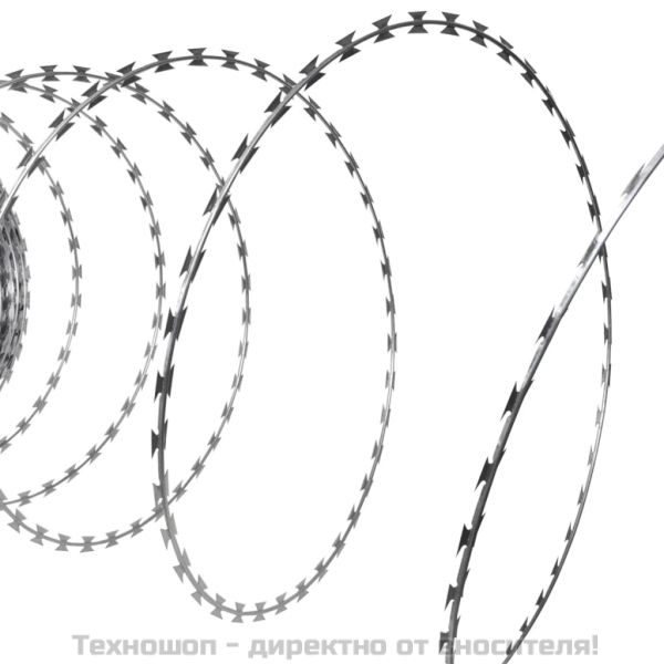 Тел тип бръснач на ролки, 2 бр, поцинкована стомана, 60 м