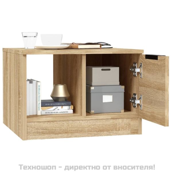 Кафе маса, дъб сонома, 50x50x36 см, инженерно дърво