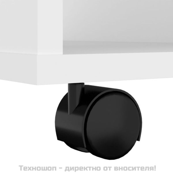 Подвижен шкаф, бял, 60x53x72 см, инженерно дърво