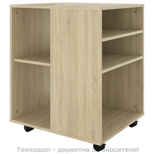 Подвижен шкаф, дъб сонома, 60x53x72 см, инженерно дърво