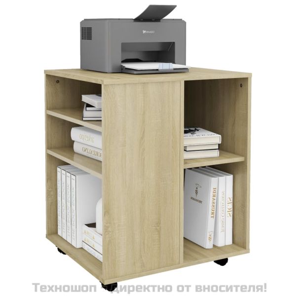 Подвижен шкаф, дъб сонома, 60x53x72 см, инженерно дърво