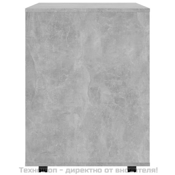 Подвижен шкаф, бетонно сив, 60x53x72 см, инженерно дърво