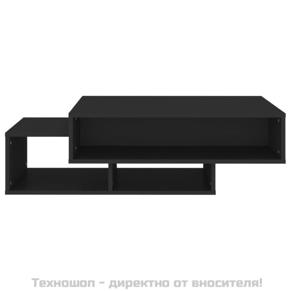 Маса за кафе, черна, 105x55x32 см, инженерно дърво