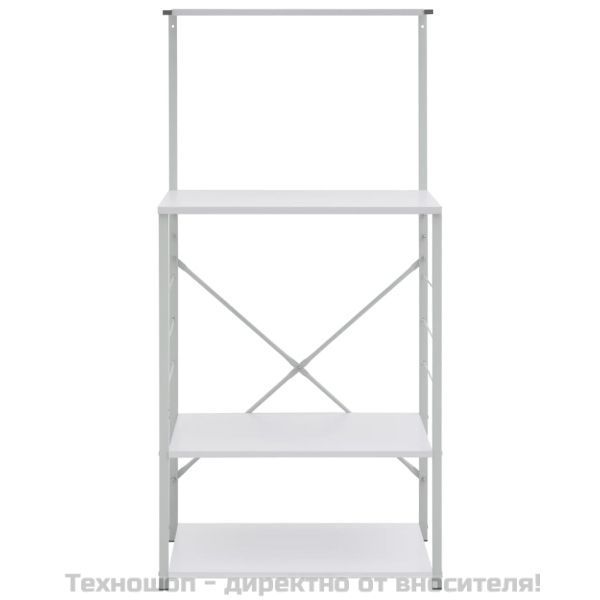 Шкаф за микровълнова, бял, 60x39,6x123 см, инженерно дърво