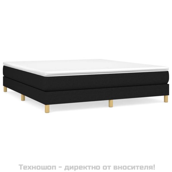 Боксспринг легло с матрак, черно, 180x200 см, плат