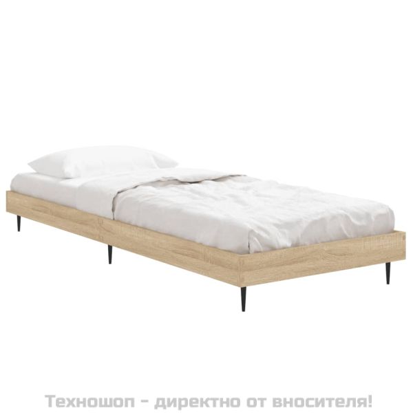 Рамка за легло без матрак сонома дъб 75x190 см инженерно дърво