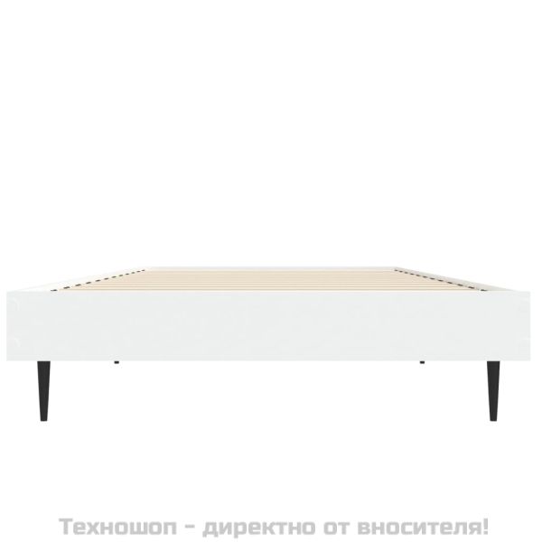 Рамка за легло, бяла, 75x190 см, инженерно дърво