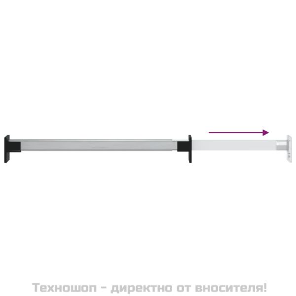 Телескопични релси за гардероб 2 бр сребристи 58-100 см