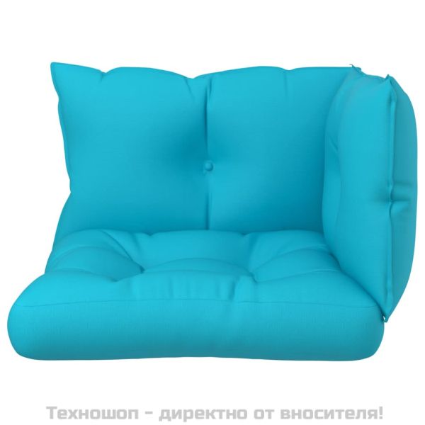 Палетни възглавници, 3 бр, тюркоаз, плат Оксфорд