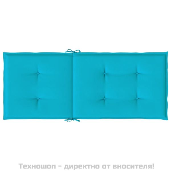 Възглавници за столове с висока облегалка 6 бр тюркоаз текстил