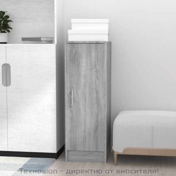 Шкаф за обувки, сив сонома, 32x35x92 см, инженерно дърво