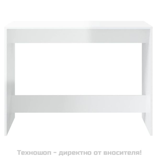 Трапезен комплект от 3 части, бял гланц, инженерно дърво