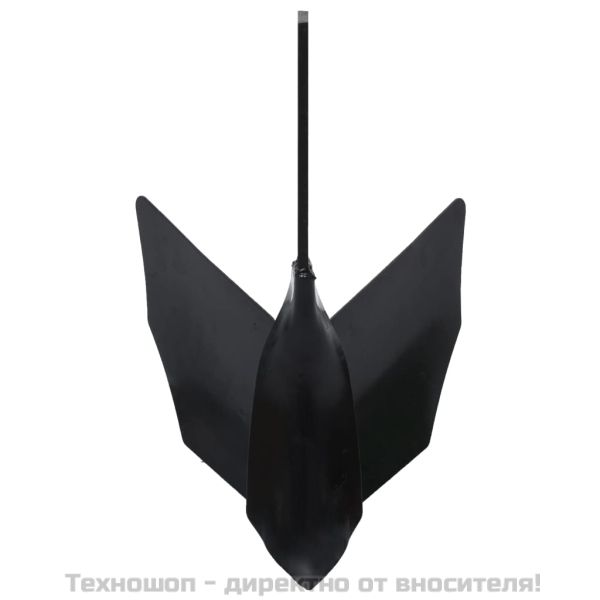 Плуг за мотофреза, черен, метал