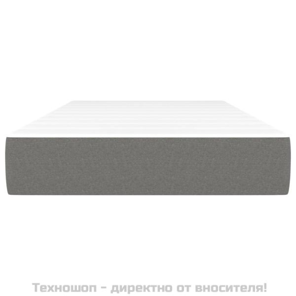 Матрак за легло с покет пружини тъмносив 90x190x20 см плат