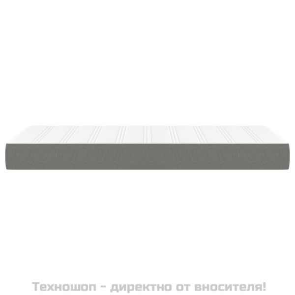 Матрак за легло с покет пружини тъмносив 90x190x20 см плат