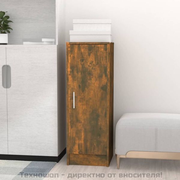 Шкаф за обувки, опушен дъб, 32x35x92 см, инженерно дърво