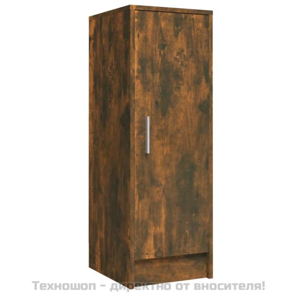 Шкаф за обувки, опушен дъб, 32x35x92 см, инженерно дърво