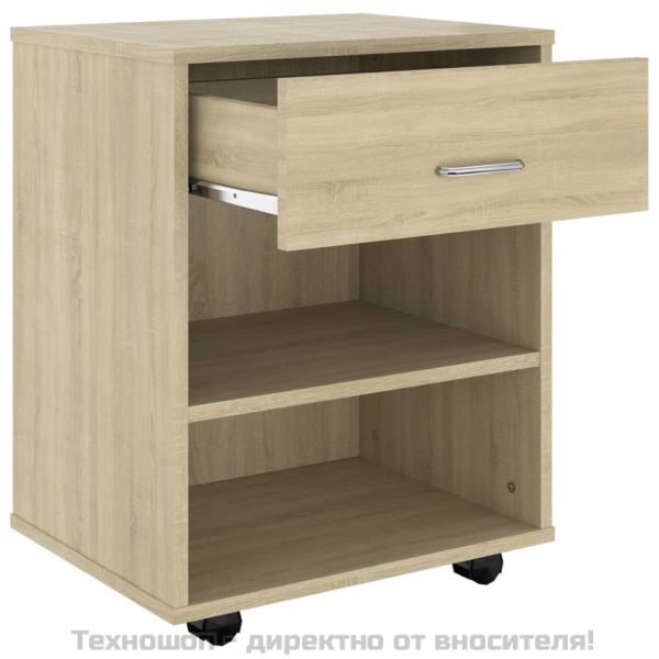 Шкаф на колелца, дъб сонома, 46x36x59 см, инженерно дърво