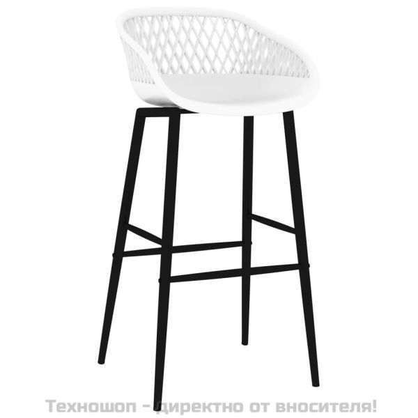 Бар столове, 4 бр, бели