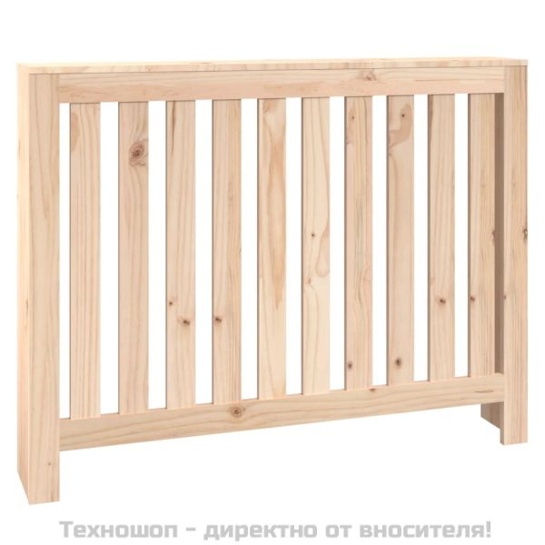 Параван за радиатор 108,5x19x84 см борово дърво масив