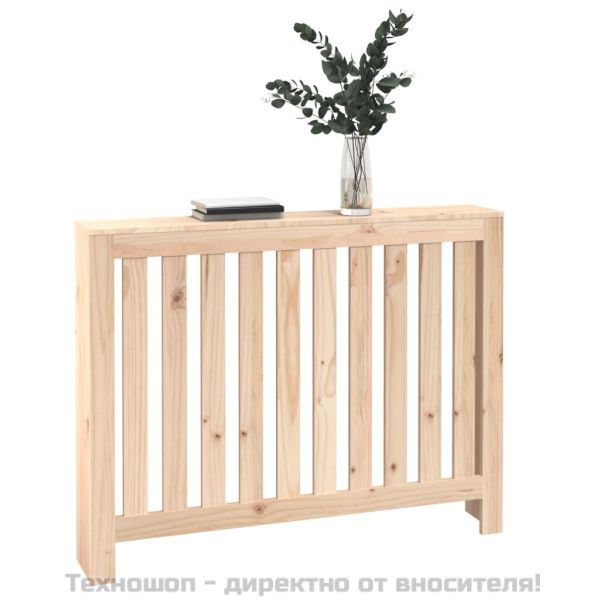 Параван за радиатор 108,5x19x84 см борово дърво масив