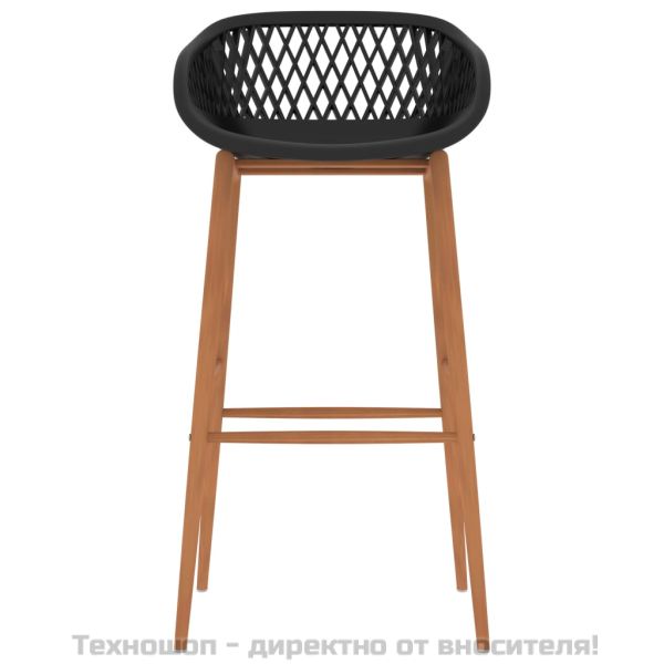 Бар столове, 4 бр, черни