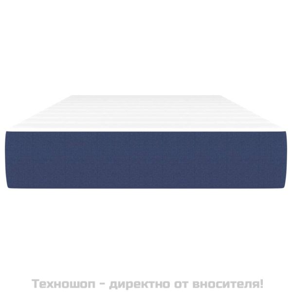Матрак за легло с покет пружини син 90x190x20 см плат