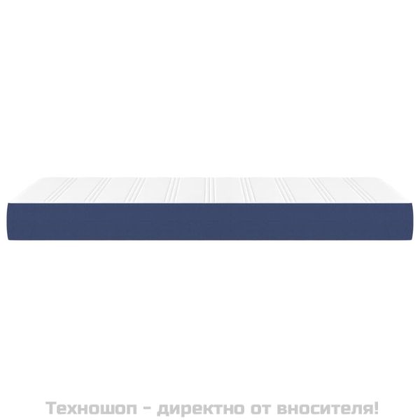 Матрак за легло с покет пружини син 90x190x20 см плат