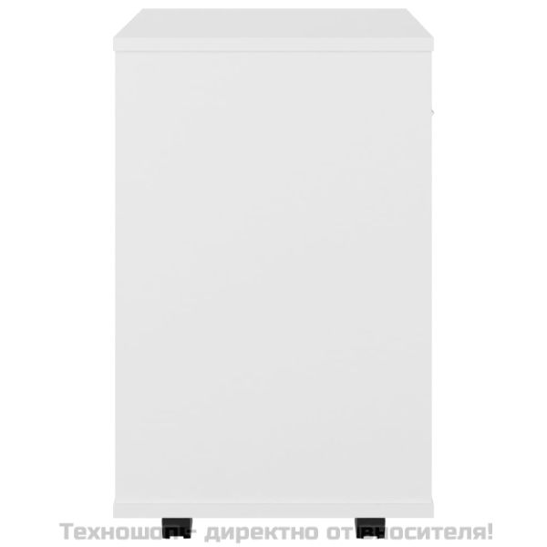 Подвижен шкаф, бял, 46x36x59 см, инженерно дърво