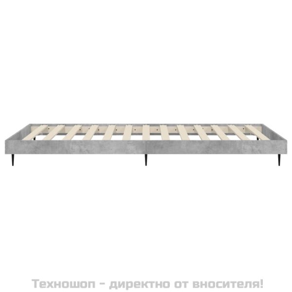 Рамка за легло, бетонно сиво, 100x200 см, инженерно дърво