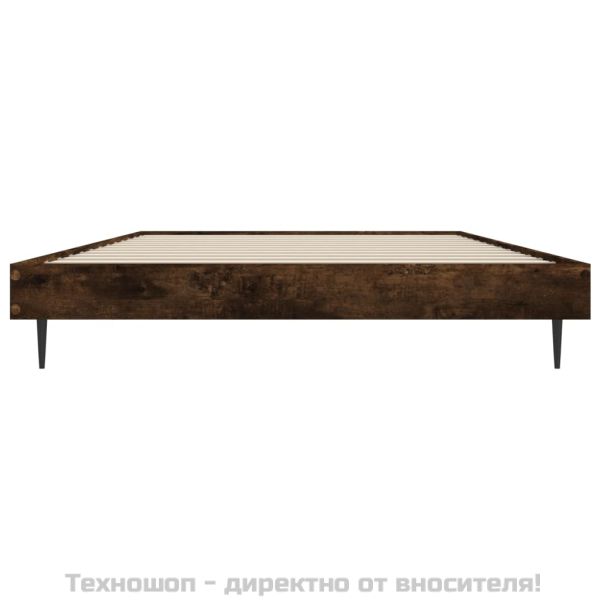 Рамка за легло без матрак опушен дъб 100x200 см инженерно дърво