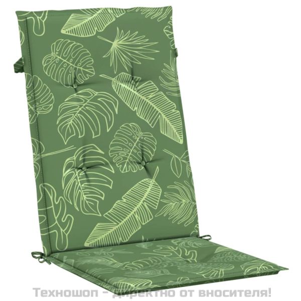 Възглавници за столове с висока облегалка 2 бр на листа текстил