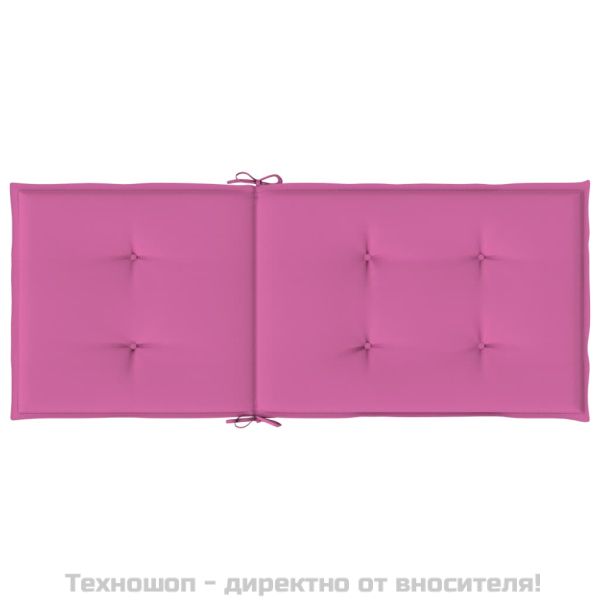 Възглавници за столове с висока облегалка 4 бр розови текстил